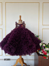 Load image into Gallery viewer, BT2051 💜 Enchanted Plum Princess Dress for Little Queens 💜
