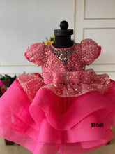 Load image into Gallery viewer, BT1506 Girls Bling Crinoline Designer Party wear Frock
