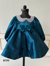 Load image into Gallery viewer, BT1741 Enchanted Teal Princess Dress - A Touch of Sparkle for Your Little Gem
