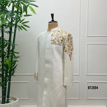 Load image into Gallery viewer, BT2694 Royal Ivory Embroidered Sherwani for Dad
