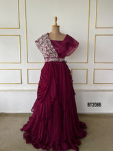 Load image into Gallery viewer, BT2086 💜 Graceful in Plum: An Elegant Choice for Celebrations 🎉
