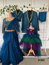 Load image into Gallery viewer, BT2053 🌟 Peacock-Inspired Family Combo for Magical Celebrations 🌟
