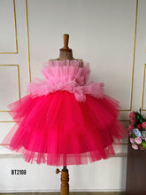Load image into Gallery viewer, BT2108 Radiant Pink Princess Party Dress with Customization Options 🎀✨
