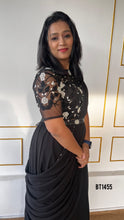 Load image into Gallery viewer, BT1455 Elegant Black Draped  Ensemble - Mommy &amp; Me Edition
