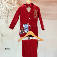 Load image into Gallery viewer, 🎀 BT2493 Royal Cartoon Charm Baby Boy Velvet Blazer Set

