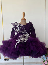 Load image into Gallery viewer, BT2115 Sparkling Dreams in Deep Plum 🌌 - for Your Little Star! 🌠✨
