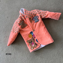 Load image into Gallery viewer, BT2383 Peach Baby Boys Blazer Set with Teddy &amp; Cartoon Embroidery – Cute Birthday &amp; Party Wear Outfit
