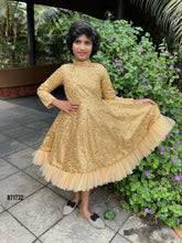 Load image into Gallery viewer, BT1732 Golden Gala: Winter Sparkle Dress for Little Stars
