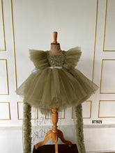 Load image into Gallery viewer, BT1929 Enchanting Olive Green Baby Dress
