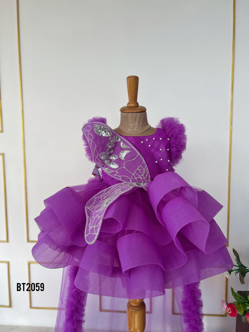 BT2059 🦋 Enchanted Butterfly Party Dress for Little Stars 🦋