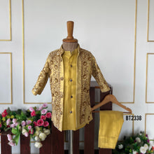Load image into Gallery viewer, BT2338 🌟 Royal Sunshine Ethnic Set – A Golden Celebration Outfit for Your Prince 👑✨
