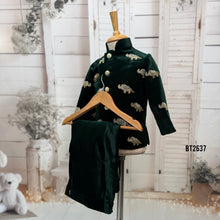 Load image into Gallery viewer, BT2637 Emerald Green Elephant Sherwani for Baby Boy | Luxury Birthday &amp; Wedding Party Wear

