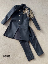Load image into Gallery viewer, BT1958 Regal Lion Embroidered Party Wear Jacket For Baby Boys
