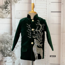Load image into Gallery viewer, BT2528 Deer 🦌 Designer Baby Boy Velvet Party Wear Jacket
