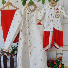 Load image into Gallery viewer, BT2253 👑 Majestic Dad-Son Royal Sherwani Set – A Regal Duo for Special Celebrations! 👑✨
