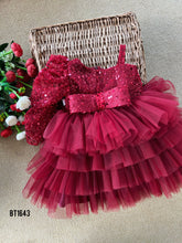 Load image into Gallery viewer, BT1643 Ruby Ruffles - A Sparkle of Joy Party Dress

