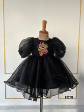 Load image into Gallery viewer, BT2119 🖤 Bold &amp; Beautiful: Elegant Black Dress for Little Fashion Icons 🖤
