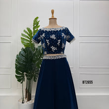 Load image into Gallery viewer, BT2655 Navy Blue Designer Party Wear Lehenga Set For Mom
