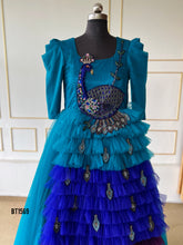 Load image into Gallery viewer, BT1569 Majestic Peacock - Royal Twirls Mother &amp; Daughter Ensemble
