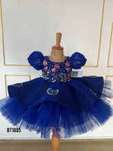 Load image into Gallery viewer, BT1885 Midnight Garden Puff-Sleeve Dress
