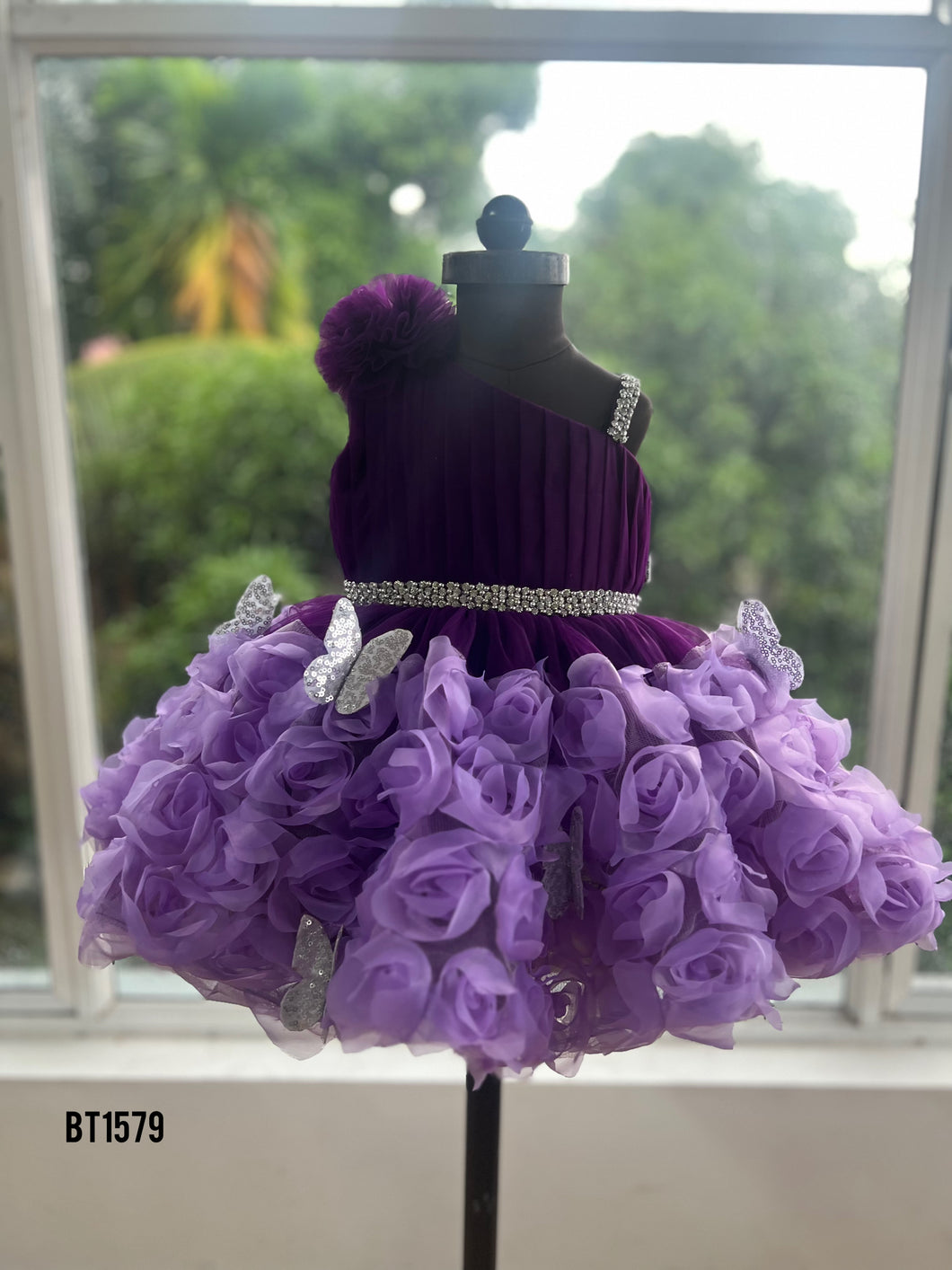 BT1579 Regal Lilac Rose Dress - A Fairytale in Purple!