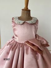 Load image into Gallery viewer, BT2027 Princess Pearl Blush Dress for Little Queens 👑💕
