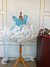 Load image into Gallery viewer, BT2092 ❄️ Frozen Dream: Magical Blue Dress for Little Ice Queens ❄️
