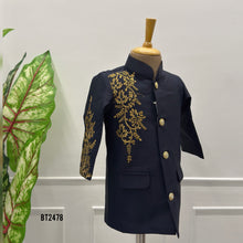 Load image into Gallery viewer, 💙 BT2478 Royal Midnight Dad &amp; Son Jodhpuri Combo
