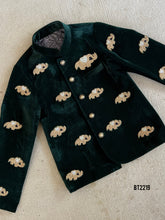 Load image into Gallery viewer, BT2219 Emerald Velvet Party Wear Jacket For Boys with Elephant Embroidery 🐘✨
