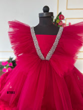 Load image into Gallery viewer, BT1593 Ruby Radiance: Your Little Gem&#39;s Perfect Party Dress
