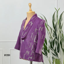 Load image into Gallery viewer, BT2551 Dusty Lavender Velvet Designer Blazer for Baby Boys
