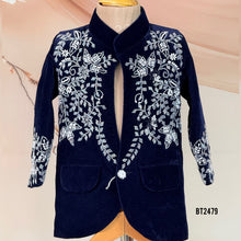 Load image into Gallery viewer, ❄️ BT2479 Frosted Elegance Baby Boy Velvet Jodhpuri Suit
