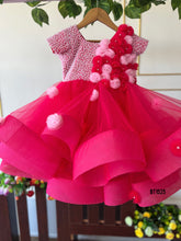 Load image into Gallery viewer, BT1525 Hand work Beaded Flower frock
