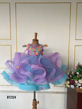 Load image into Gallery viewer, BT2124 🌈 Whirl of Colors: Mesmerizing Floral Dress for Radiant Little Ones 🌈
