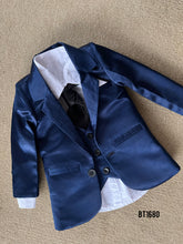 Load image into Gallery viewer, BT1680 Blue Full Balzer Set With Waist Coat For Boys
