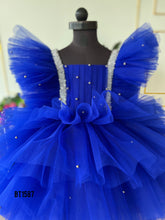 Load image into Gallery viewer, BT1587 Sapphire Sparkle – Baby’s Celebration Dress
