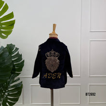 Load image into Gallery viewer, BT2692 Luxury Midnight Blue Designer Blazer for Baby Boys
