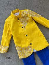 Load image into Gallery viewer, BT2114 Little Royal Radiance 🌟  Sunshine Boys Party Wear Kurta Set for Festive Moments! 🌞💙
