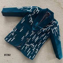 Load image into Gallery viewer, BT2162 Velvet Lightning Party Wear Blazer Set for Your Dashing Little Boy ⚡💙
