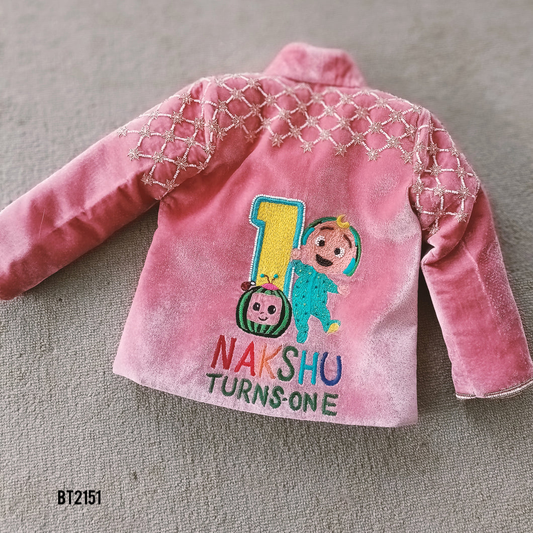 BT2151 Personalized Boys First Birthday Celebration Party Wear Jacket 🎉💖
