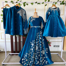 Load image into Gallery viewer, BT2232 🌟 Royal Blue Majesty: Family Twinning Ensemble for Grand Celebrations 🎭👑
