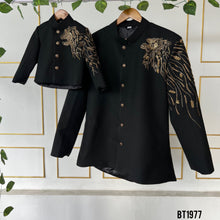 Load image into Gallery viewer, BT1977 Bold Black &amp; Gold Dad-Son Royal Ensemble 🖤👑
