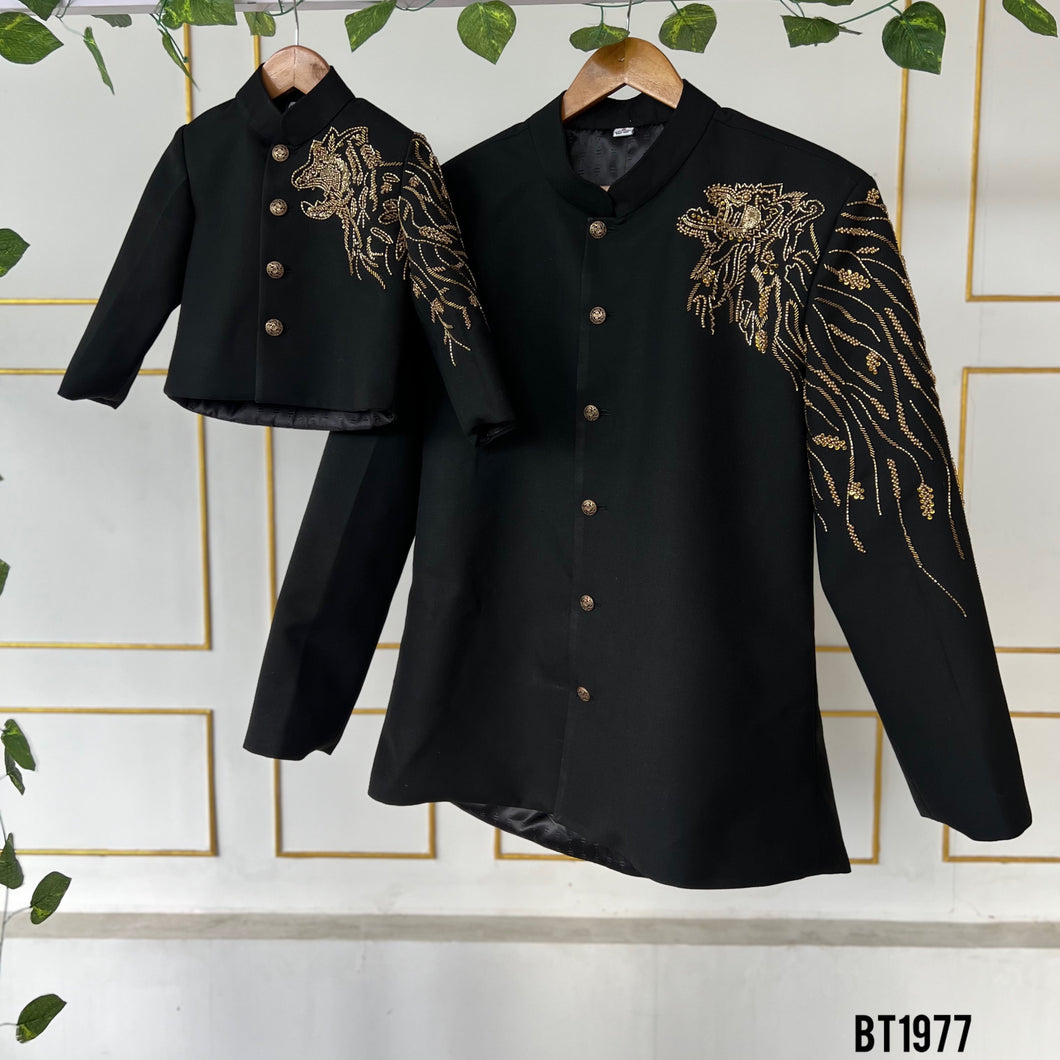 BT1977 Bold Black & Gold Dad-Son Royal Ensemble 🖤👑
