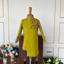 Load image into Gallery viewer, BT2241 🌟 Regal Lime Green Sherwani – A Royal Look for Your Prince! 👑
