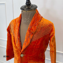 Load image into Gallery viewer, BT2461 Royal Velvet Designer Baby Boy Blazer with Diamond Line Embroidery ✨🧡
