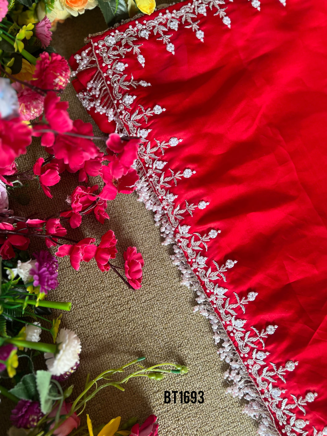 BT1693 Hand Work Saree For Mom