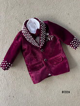 Load image into Gallery viewer, BT2224 Royal Velvet Party Wear Blazer for Baby Boys – Perfect for Stylish Celebrations 👑🎉
