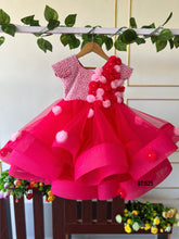 Load image into Gallery viewer, BT1525 Hand work Beaded Flower frock
