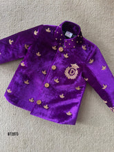 Load image into Gallery viewer, BT2073 👑 Royal Velvet Party Wear Charm: Dress Your Little Prince for Grand Celebrations 🎉
