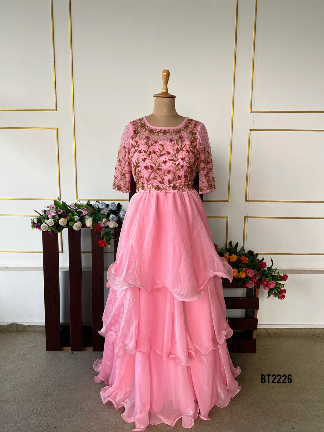 BT2226 Blush Pink Elegance Gown – A Fairy Tale Look for Moms 💖✨